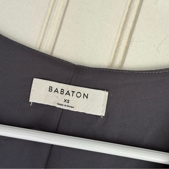 Aritzia Babaton Size XS Gray and Mustard Wallace Snakeskin Mini Wrap Dress - Picture 4 of 5